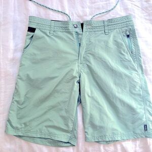 Howler Brothers Hybrid Shorts - Granite Green - size 35 - 9.5 inch inseam - New!